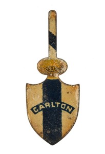 Sniders & Abrahams (Standard Cigarettes) lapel badge 'Football Club shield - CARLTON'.