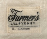 BOB SIMPSON'S 1961 BAGGY GREEN CAP, Bob Simpson's "Baggy Green" Australian Test Team cap, green wool with embroidered Australian coat of arms and the series date "1961" embroidered to the front panel. Farmer's Sydney makers label to inside crown with "R. - 2