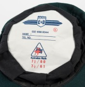 AUSTRALIAN TEST TEAM BAGGY GREEN CAP, with Australian coat of arms embroidered to front panel, Albion makers label to internal surface; issued to an unknown player circa 1980s , excellent condition - 2