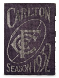 Carlton: Member's Season Ticket for 1932, with fixture list and hole punched for each game attended.