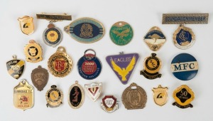 Various football club fobs and badges, mostly 1970's-90's. (22 items)