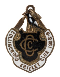 COLLINGWOOD CRICKET CLUB 1908-09 membership fob (#9) by G. Thomas
