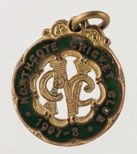 NORTHCOTE CRICKET CLUB 1907-08 membership fob (#61) by Wittenbach & Co.