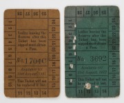 MELBOURNE CRICKET CLUB LADY'S TICKETS: 1930-31 and 1931-32 (2 items) - 2