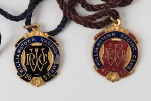 WILLIAMSTOWN RACING CLUB: Membership badges 1936-37 (#26) and 1941-42 (#547) (2 items)