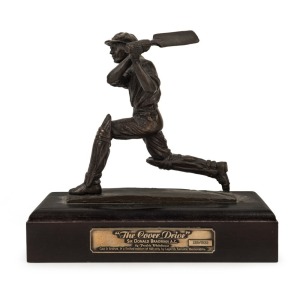Frederick Whitehouse, "The Cover Drive - Donald Bradman A.C.", limited edition bronze statuette, (#133/500) cast by Legends Memorabilia and accompanied by a PWC/Bradman Museum Certificate of Limitation.