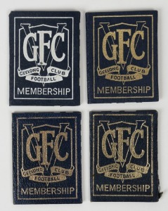 1957, 1961, 1963 and 1967  Geelong: member's season tickets, with fixture list and holes for each game attended. Very Good condition. (4). The 1963 card is additionally stamped "GRAND FINAL".