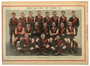 "The WEEKLY TIMES" 1928 series of team photos, (11 of 12; lacking Collingwood); mainly in very good condition, except Hawthorn, which is defective; each approx 31 x 42cm overall. (11 items).