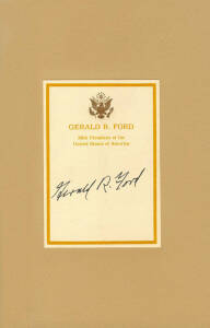 US PRESIDENTS: Group with Gerald Ford (38th President) signature inside his book "A Time to Heal" [New York, 1979], plus signed photo, handkerchief & cards (2); Jimmy Carter (39th President) signature inside his book "Why Not the Best" [Nashville, 1975].