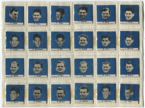 Fireside Footballers 1956: Complete set of (24) Carlton player cards issued by The Argus newspaper.