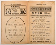 1938 Grand Final "Football Record", complete. Rarely seen. - 2