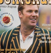 1996 Victorian Cricket Association Centenary Souvenir Program featuring a youthful Shane Warne on the cover (and signed by him), with twelve original signatures on pages 52-53 including Dean Jones, Richie Richardson, Chaminda Vaas, Aravinda de Silva, Mart - 2