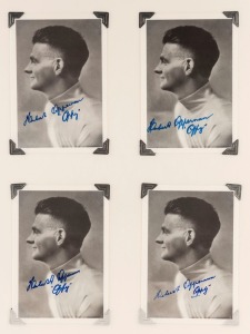 HUBERT OPPERMAN, four individually signed profile photographs, each accompanied by a Legends CofA; each pic 13 x 9cm. (4 items).