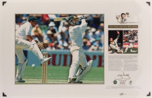 "WAUGH STORIES - STEVE WAUGH - THE ADELAIDE ALL-ROUNDER" signed limited edition (129/350) display commemorating Waugh's performance during the Third Test against South Africa, Adelaide Oval, January 1994. Waugh made 164 runs and took 4 wickets for 26 runs