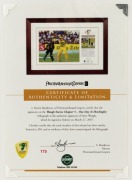 "WAUGH STORIES - ONE DAY AT HEADINGLEY" photographic display signed by Steve Waugh, limited edition (#175/350) with details of his 120 not out v South Africa during the 1999 Cricket World Cuyp in England. With PWC/Legends CofA; overall 35 x 55cm. - 2