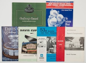 1953-69 Tennis (and Squash) souvenir programmes, mainly Davis Cup events. (6 items).