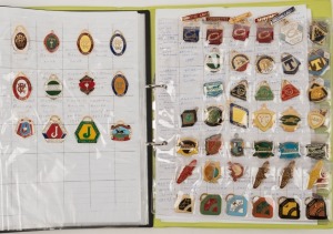 1970s-90s collection of racing, trotting, turf and greyhound club membership badges and fobs, including some with bars for committee members, secretaries, etc. Also noted Press types, a Police Pass, etc. Colourful and diverse range; all appear to be diffe