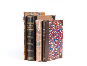 Antique books: "The Complete Works of William Hogarth" (late 19th century); "LONDINOPOLIS" by James Howel [London 1657]; "Victoia Acts & Ordinances 1851-2"; Plus "Statutes at Large". (4 items)