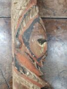 A flute stopper, carved wood and natural earth pigments, Papua New Guinea origin, ​​​​​​​65cm high - 2