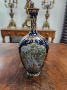 A fine antique Japanese silver and gold wire work cloisonne vase with floral motif, possibly the work of&nbsp;Namikawa Yasuyuki, Meiji period, 19th/20th century, 15cm high - 2