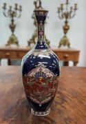 A fine antique Japanese silver and gold wire work cloisonne vase with floral motif, possibly the work of&nbsp;Namikawa Yasuyuki, Meiji period, 19th/20th century, 15cm high - 3