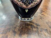 A fine antique Japanese silver and gold wire work cloisonne vase with floral motif, possibly the work of&nbsp;Namikawa Yasuyuki, Meiji period, 19th/20th century, 15cm high - 5