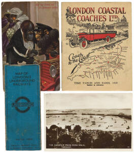 Postcards & ephemera & old photographs including maps & brochures. 100+ items