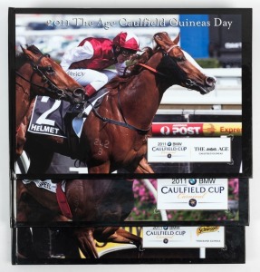 Limited edition hard-bound photographic records prepared by BMW: " 2011 Schweppes Thousand Guineas Day", "2011 The Age Caulfield Guineas Day" and "2011 BMW Caulfield Cup Day". (3 items)