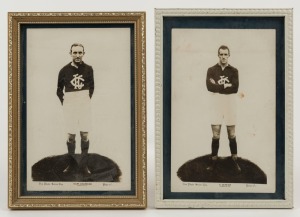 1923-24 Don Photo Series "Victorian Footballers" Carlton players "E. Duncan" and "N.S.W. Chandler", (2) individually presented in frames.