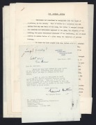 SIR LEONARD HUTTON: An autographed letter sheet dated March, 1996, signed by Hutton and addressed to Antony Falkiner of The South African Broadcasting Corporation; together with Hutton's marked up version of a broadcast which was to be made about him and