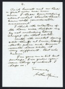 ARTHUR MORRIS: Three sided autographed letter from Morris to a correspondent in England (Sept. 2000) responding to enquiries about Bradman, Jack Crapp, Peter Allen, Simpson, Taylor and others. - 2