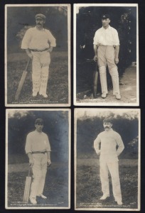 POSTCARDS: c1905 Australian Test Cricketer full length portraits; photos by Thiele, published by Ralph Dunn & Co.: Joe Darling, Syd Gregory, Clem Hill & A.J. Hopkins. (4).