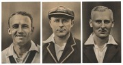 Postcards: 1936 photogravure portrait postcards 'Australian & English Cricketers 1936-37' complete set including Bradman, Brown, Chipperfield, Darling, Fingleton, Fleetwood-Smith, Grimmett, McCabe, Oldfield,&nbsp;and O'Reilly, (20), F/VF condition. Rare as a c