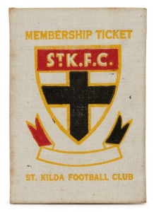 ST. KILDA: 1950 Member's Season Ticket (#752), with Fixture List & holes punched for each game attended; issued in the name of R.G.W. Moss.