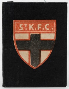 ST. KILDA: 1944 Member's Season Ticket (#1385), with the usual Fixture List replaced by a printed statement "Matches to be Played as Arranged by V.F.L." & holes punched for each game attended.