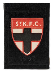 ST. KILDA: 1942 Member's Season Ticket (#931), with the Fixture List, details of the Club leadership & holes punched for each game attended.