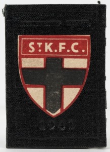 ST. KILDA: 1941 Member's Season Ticket (#1860), with the Fixture List, details of the Club leadership & holes punched for each game attended.