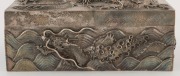 An impressive Chinese export silver jewellery casket with dragon decoration, 19th/20th century, ​​​​​​​seal mark to base, 7cm high, 17cm wide, 9cm deep, 540 grams - 3