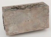 An impressive Chinese export silver jewellery casket with dragon decoration, 19th/20th century, ​​​​​​​seal mark to base, 7cm high, 17cm wide, 9cm deep, 540 grams - 8
