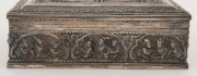 A Burmese silver box with timber lining, 20th century, stamped "95% SILVER, BURMESE" with additional maker's marks, ​​​​​​​8cm high, 19cm wide, 12cm deep, 852 grams total including timber lining - 4