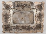 An impressive Continental silver bowl with repousse floral decoration, 19th/20th century, stamped "800 ADELIO, Battuto A'Mano", ​​​​​​​43cm wide, 1314 grams - 3