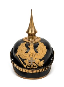 PICKELHAUBE Prussian Officer's (Reserve) Infantry helmet, with additional officer's fittings including chin scales and large spike, circa 1914-1918