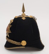 British 1878 Home Pattern Officer's helmet with metal travel container, Royal Irish Regiment. - 3