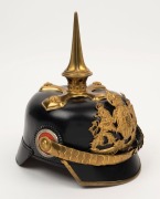 Kingdom of Bavaria (Bayern) Chevauleger Regiment Officer's helmet with square cut visor and chin scales. - 2