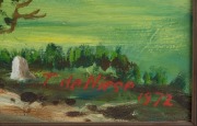 TERRY de NIESE (Sri Lankan), village scene with cart, oil on board, signed lower right "T. de Niese, 1972", ​​​​​​​53 x 66cm, 62 x 76cm overall - 3