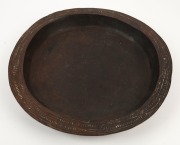 A tribal stool, bowl, statue and vessel, carved wood with remains of lime pigment, Papua New Guinea, the stool 42cm high - 3