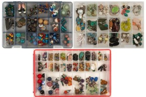 Three boxes of assorted earrings and jeweelery, inspection will reward, (qty)