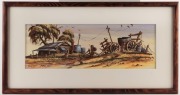 Eleven artworks including paintings by RAY REEVES, COL BROWN, MAL GILMOUR, etc, the largest frame 40 x 67cm overall - 4