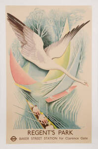 c1930s "Regent's Park" printed by Waterlow & Sons Limited, London & Dunstable, artwork by Frank Ormrod (1896-1988). Linen backed. 63 x 100cm