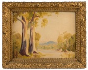 WILLIAM ELIJAH SHEILS (c1885-1975), (untitled river scene), oil on board, signed lower left "W. Sheils", ​​​​​​​29 x 39cm, 40 x 50cm overall